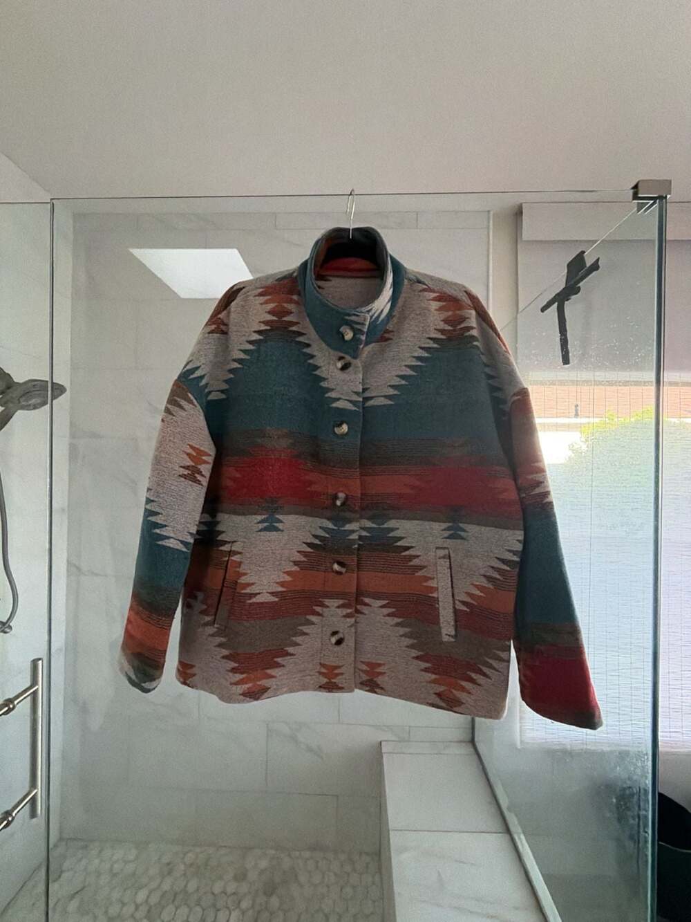 Unbranded Aztec Southwest Print Button Jacket Coat